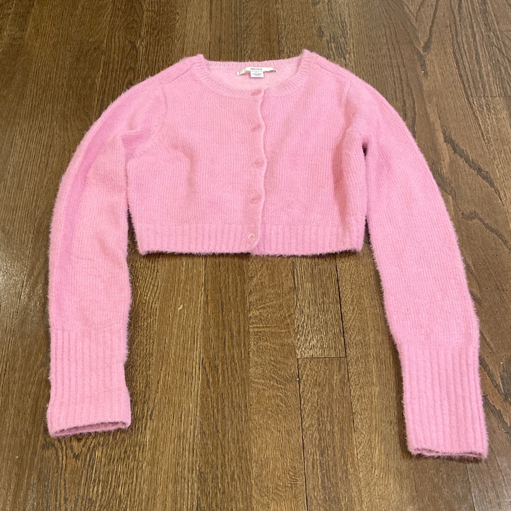 Kimchi Blue Soft Pink Cropped Cardigan